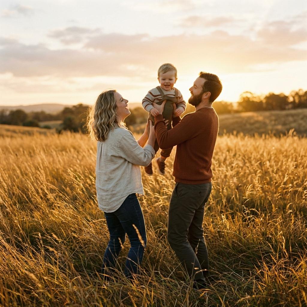 Outdoor family moment